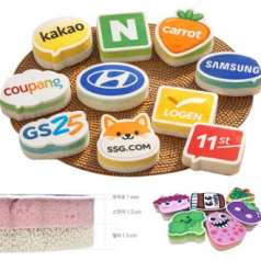 [캐릭터 수세미] 수세미 제작주문/1000개 이상/굿즈수세미/스폰지수세미 행주