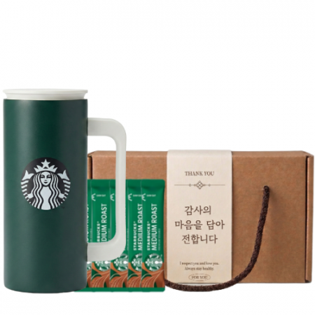 스타벅스 SS 뉴턴 하우스 그린 텀블러 + 스타벅스 스틱커피 + 기프트박스 #2