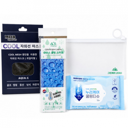여름 쿨링 선물세트( 쿨마스크 쿨링스카프 쿨링물티슈 ) 여름 판촉선물세트 판촉.홍보용 #2