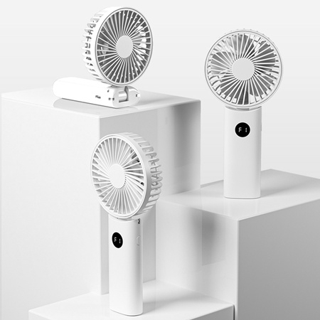 에디토 접이식 목에거는 휴대용 손 선풍기 LED 배터리잔량표시 #4