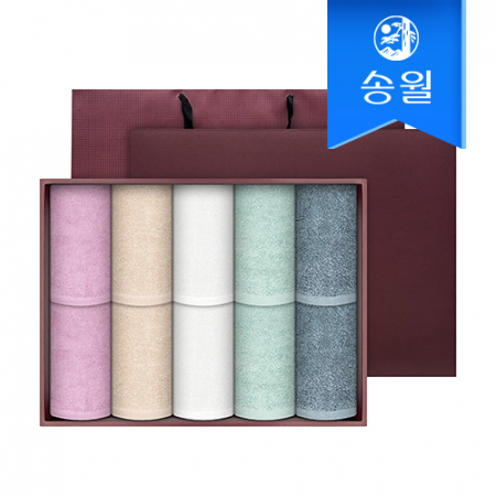 송월타월 라이트무지 10매 세면타올 선물세트(쇼핑백) #2