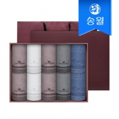 송월타월 카운테스마라 클래스44 10매 세면타올 선물세트(쇼핑백)