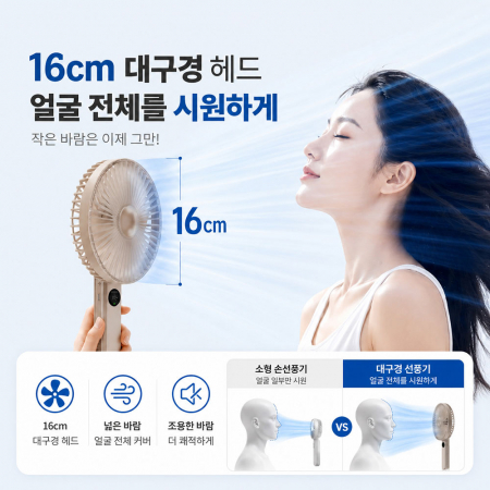 나비 스톰 6.3형 대구경 빅팬 휴대용 선풍기 #4