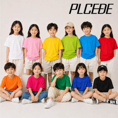 플씨드 국산 아동용 베이직 30 무지 반팔 티셔츠 #2
