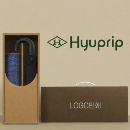 협립 3단 280T 블랙곡자손 완전자동 우산 +코마40수180호텔타월-세트 #2