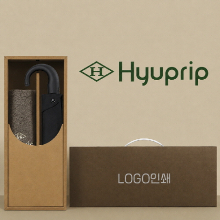 협립 3단 280T 블랙곡자손 완전자동 우산 +협립40수호텔코마180타월-세트 #2
