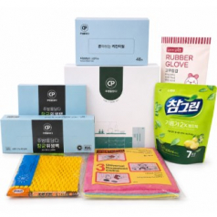 주방을담다 주방선물세트(키친타월.위생백.위생장갑.망사수세미.독일부직포행주.참그린세제.고무장갑)선물.홍보.판촉.답례품