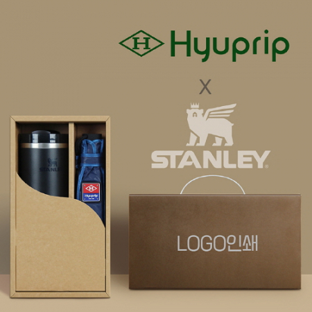 협립 3단 내부펄 격자엠보 수동우산 +스탠리887ml 텀블러-세트 #2