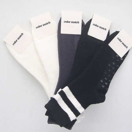 투라인 여자 남자 장목 미끄럼방지 겨울 수면 양말 #2