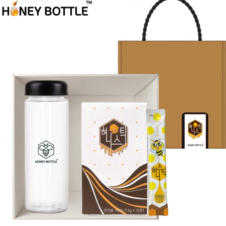 트라이탄 허니보틀 500ml 국내산 꿀스틱 허니스틱 10포 답례품 기프트세트 #2