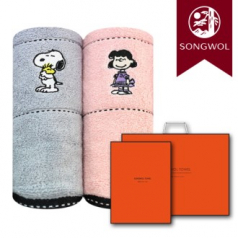 송월타올 스누피프렌즈 (30수/40*80cm) 2매입 선물세트(박스+쇼핑백 포함)