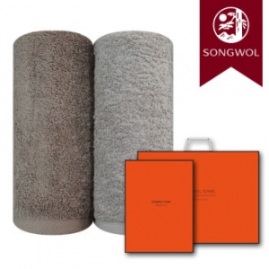 송월타올 뉴컬러무지 150g (30수/40*80cm) 2매입 선물세트(박스+쇼핑백 포함)