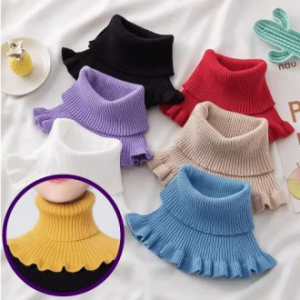 프릴 넥워머 페이크워머 페이크목폴라 니트머플러 목워머 방한용품