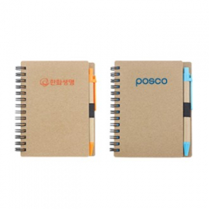 크라프트 노트 볼펜 세트구성 H334