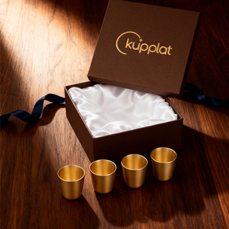 쿠플라트 국산 황동소주잔 4구 SET #2