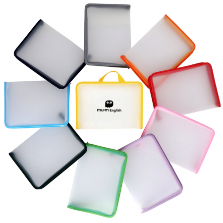 반투명 무지 지퍼화일 손잡이 3cm/실크인쇄 #2