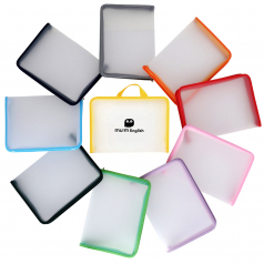 반투명 무지 지퍼화일 손잡이 3cm/실크인쇄