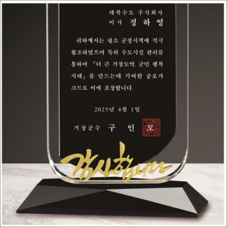 투톤 블랙 크리스탈 상패 #4