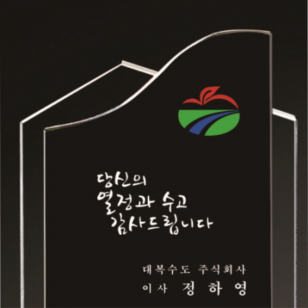 투톤 블랙 크리스탈 상패 #3