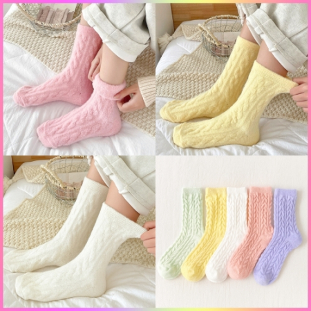 다온 파스텔 수면양말 꽈배기양말 겨울양말 #3