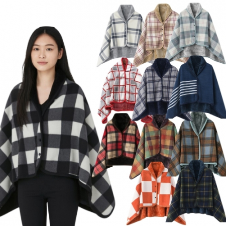 똑딱이 망토담요 겨울 입는담요 무릎담요 차량용담요 블랭킷 #2