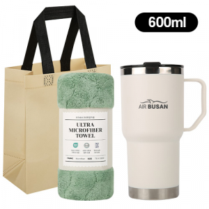 매니시 텀블러 600ml + 타올 선물세트