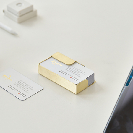 [선물패키지] 황동 골드 명함 트레이 거치대 고급선물(이니셜각인) #3