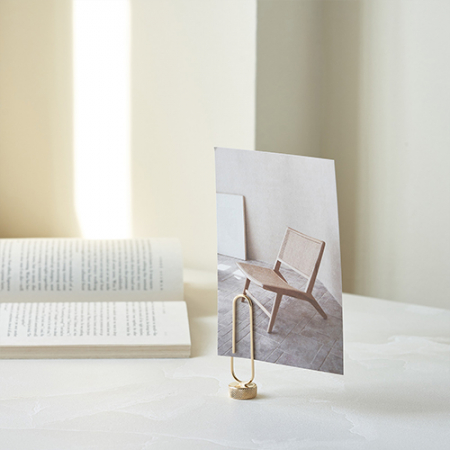 [선물패키지] 금속아저씨 황동 메탈 POP 메모홀더 스탠드 꽂이 (각인포함) #7