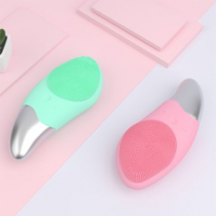 YL 휴대용 충전식 2in1 실리콘 브러쉬 진동클렌저 세안기