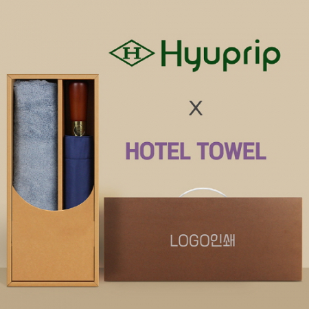 협립 3단70엔티크 고밀도 완전자동우산 +코마40수180호텔타월-세트 #2