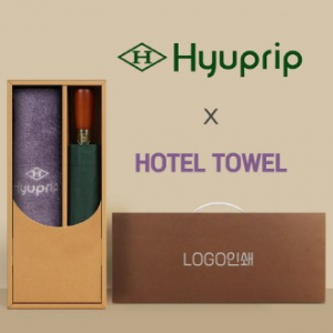 협립 3단70엔티크 고밀도 완전자동우산 +협립호텔코마170타월-세트