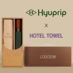 협립 3단70엔티크 고밀도 완전자동우산 +협립40수호텔코마180타월-세트