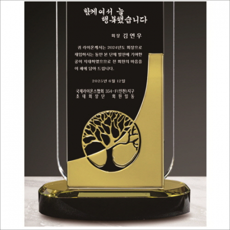 금속 투톤 크리스탈 상패5 #3