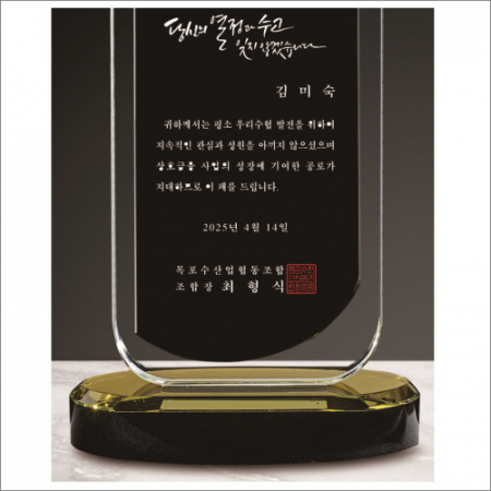 화이트 블랙 투톤 크리스탈 상패2 #3