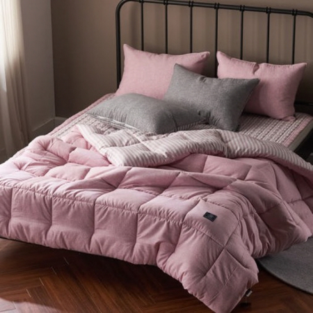 라인 스퀘어 양면 세마 차렵이불 싱글/더블 2색상  고급침구가방증정 #3