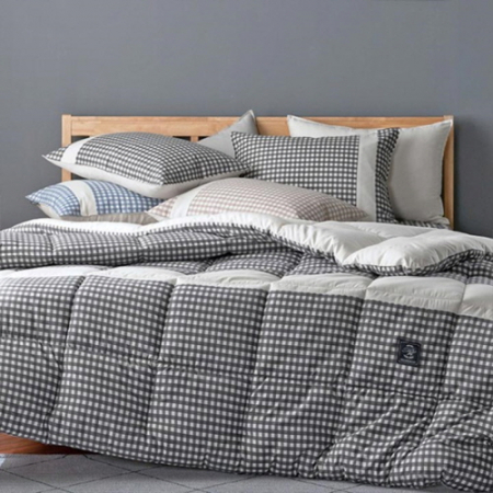 컬러풀 라인 세미 사계절 차렵이불풀세트(이불+베개커버+패드) 싱글/더블 4색상  고급침구가방증정 #5