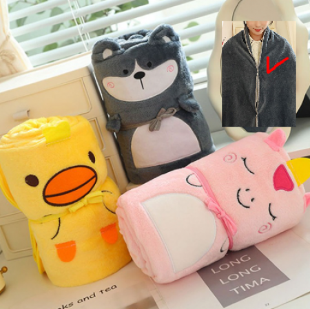 똑딱이 단추 캐릭터 무릎 망토 담요 #2