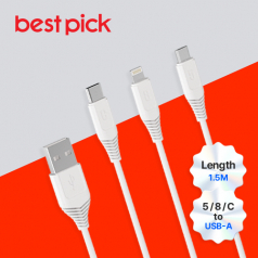 베스트픽 3in1 USB-A 3in1 케이블