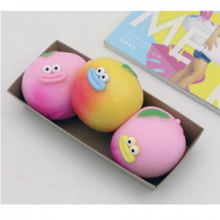 복숭아말랑이 스트레스볼 빵숙이말랑이 모찌볼 유치원선물 주물럭 토이 #2