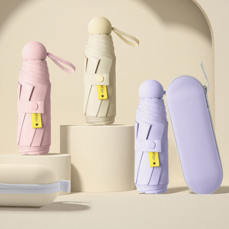 슬로라 원형캡슐 6K UV코팅 5단 양우산 + 파우치 증정 #2