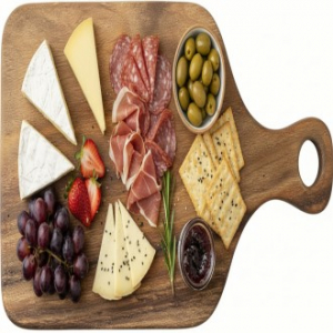 [리베바움] 레인트리 프리미엄 통원목 플레이팅 도마 핸들 특대 XL