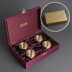 도담 방짜유기 술잔 4P 소주잔 (종이포장)