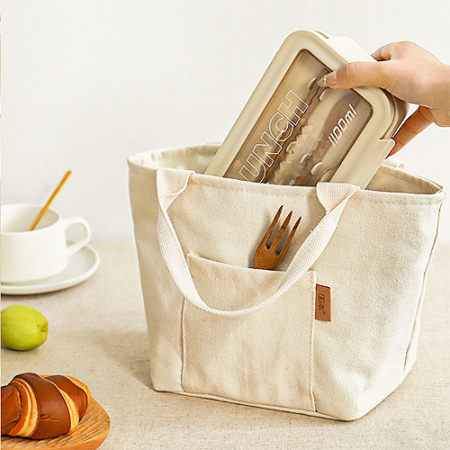 보온 도시락 가방 캔버스 런치백 H154 #2