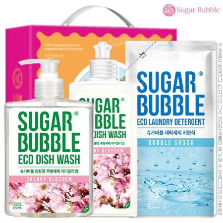슈가버블 주방세제470펌프 주방세제280용기 세탁세제300리필 3종 #3