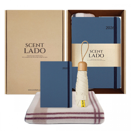 센트라도 패턴 담요+캡슐우드 5단 우양산+데이지 다이어리 세트 #6