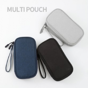 방수 미니 2단 휴대용 케이블 정리파우치