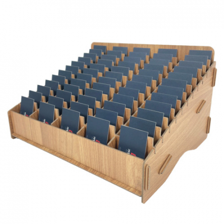 올지 우드 명함보관함 60칸 쿠폰 꽂이 카드 사원증 대형 #5