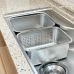 작은이미지: 올지 물빠짐 설거지통 2단세트 7L 중형 스텐 사각 설겆이 통 불림 싱크대 스테인레스 304 주방 키친 #4