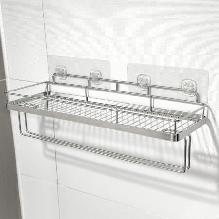 올지 무타공 와이드 수건선반 수건 걸이포함 스텐 SUS 304 욕실 거치 화장실 젠다이 #3