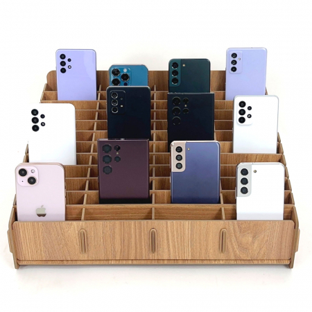 올지 우드 핸드폰보관함 휴대폰 보관함 48칸 수거함 정리 수납 학원 학교 회사 #3